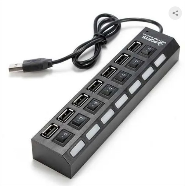 Hub USB 2.0 7 Portas HY-701 F3