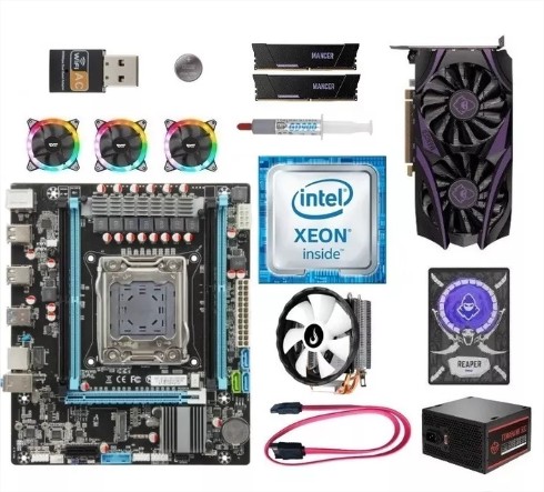 Computador Gamer Placa mãe X99/ Processador Xeon E5 2620v3/ 16gb Ddr4/ Placa VGA-Rx580/ Ssd/ Fonte - Imagem 3