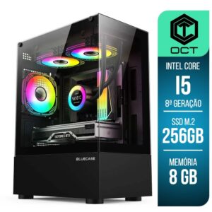 Computador desktop Intel i5-8Geração, 8GB DDR4, SSD 256GB, fonte ATX500W