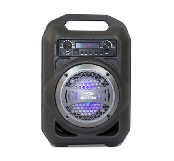 Caixa de Som Portátil 30WRMS Bluetooth Gallon Music Cinza SUMAY - SM-CSP1302 - Imagem 3