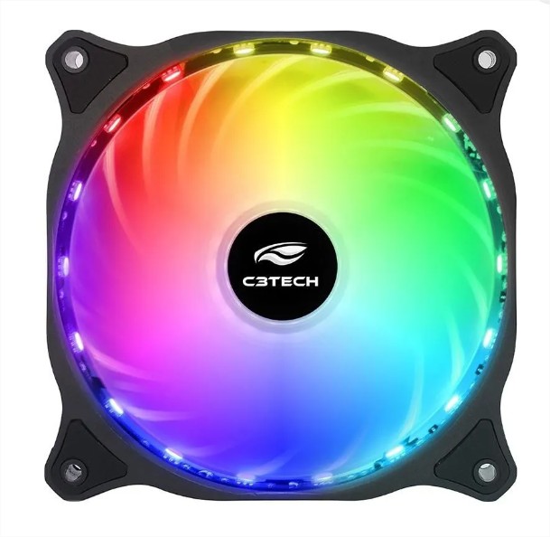 Cooler para Gabinete 120X120 18LED RGB STORM C3Tech - F9-L150RGB