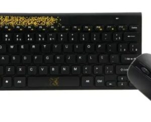 Kit Teclado e Mouse Sem fio Freestyle Amarelo Maxprint