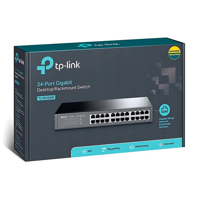 Switch Gigabit de Mesa ou Rack de 24 Portas TL-SG1024D(BR) Tp-Link - MTP0022